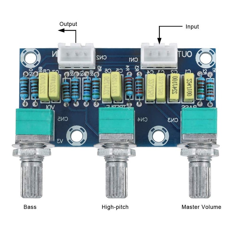 ZERONE Preamplifier Module Board 3 Channels Pre-Amplifier Module Toning Board for Audio XH2.54 3P Socket - Image 5